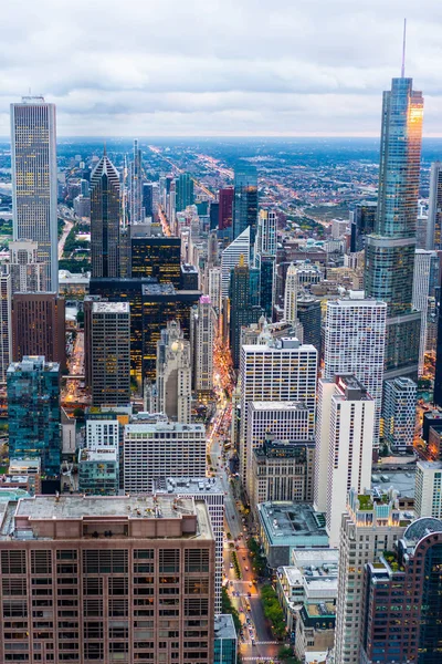 Cidade urbana skyline vista aérea em Chicago, América — Fotografia de Stock