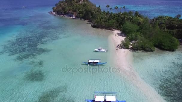 Drone nagrania Snake Island w pobliżu El Nido w Palawan, Filipiny — Wideo stockowe