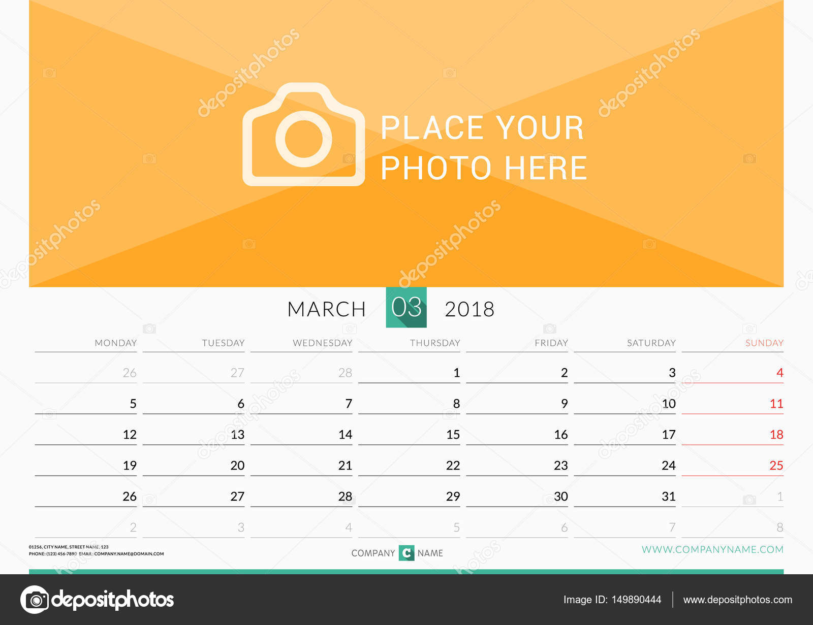 march 2018 wall monthly