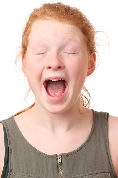 Een meisje Screaming — Stockfoto