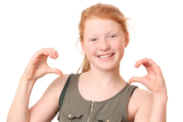 Beautiful redhead girl — Stock Photo, Image