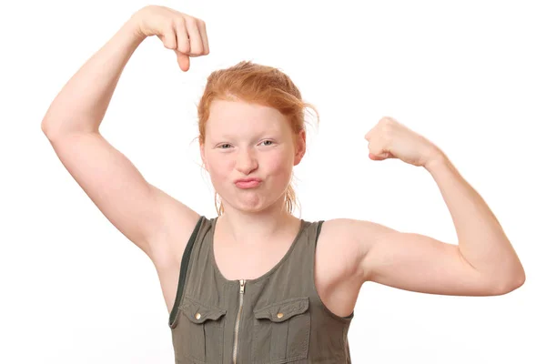 A strong girl Stock Photo