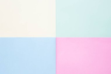 Arkaplan için sarı, yeşil, mavi ve pembe renkli pastel kağıt 