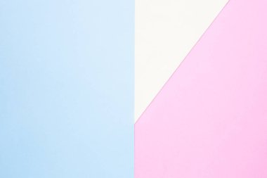 Arkaplan için mavi, sarı ve pembe renkli pastel kağıt 