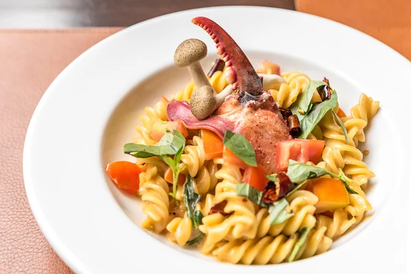 Lobster Pasta on plate — Stock Photo, Image