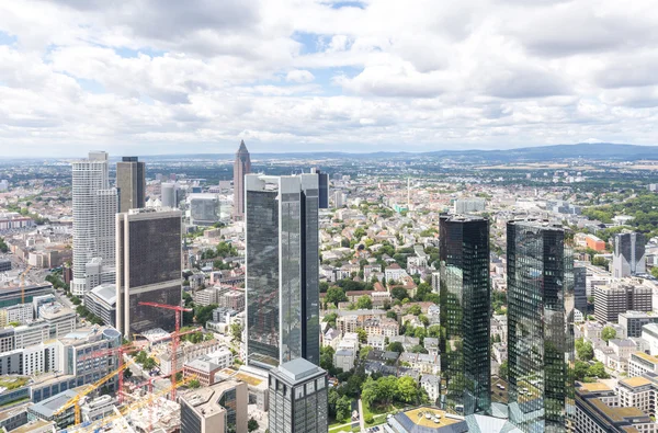 Letecký pohled na mrakodrapy Frankfurt am main — Stock fotografie