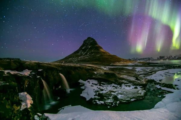 Η Βόρεια φως στην Ισλανδία — Φωτογραφία Αρχείου