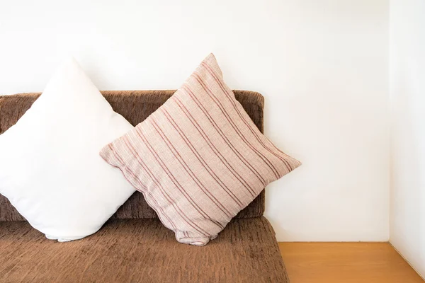 Pillows on sofa in living room — Stock Photo, Image