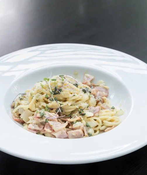 Espaguetis carbonara gourmet — Foto de Stock