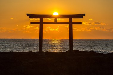 Toroii Japanese shrine gate in Japan clipart