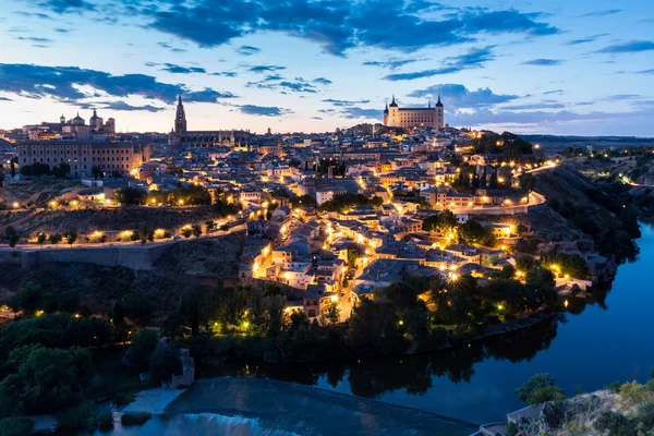 Toledo at dusk in Spain — Stock Photo, Image