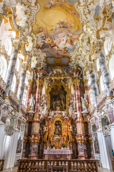 Interieur van de bedevaartskerk in Duitsland — Stockfoto