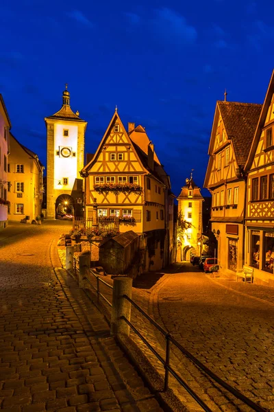Rothenburg ob der Tauber à noite — Fotografia de Stock
