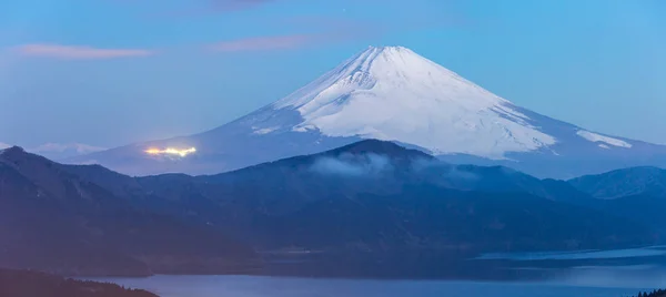 Fuji horské jezero hakone sunrise — Stock fotografie