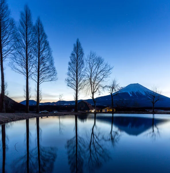 湖和山富士 — 图库照片