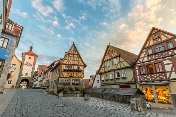 Rothenburg ob der Tauber al atardecer — Foto de Stock