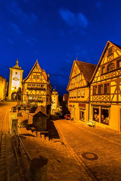 Rothenburg ob der Tauber på natten — Stockfoto