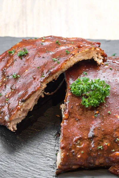 Grillade revben av fläsk — Stockfoto