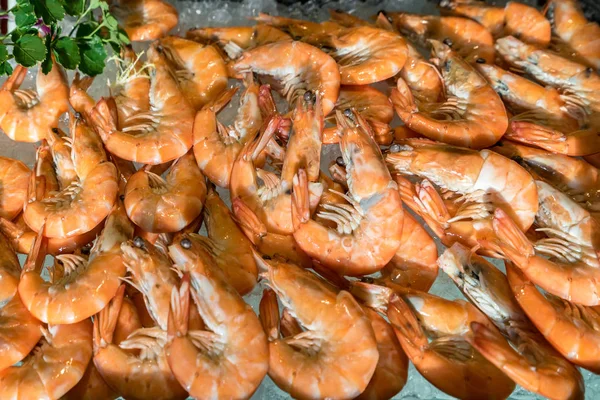 Čerstvě vařené krevety — Stock fotografie