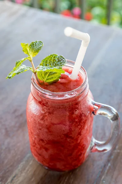 Erdbeer Smoothie Shake — Stockfoto