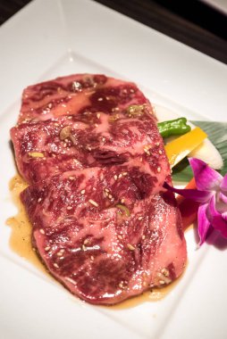 Wagyu sığır filetosu et Barbekü