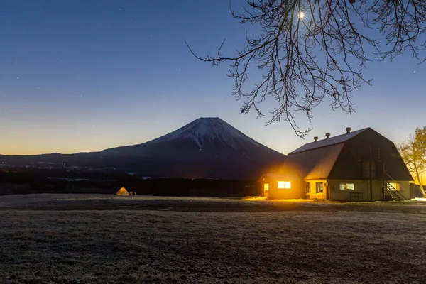 Zelten am Berg Fuji — Stockfoto