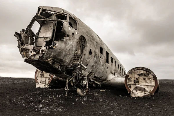 Wreck of military plane — Stock Photo, Image