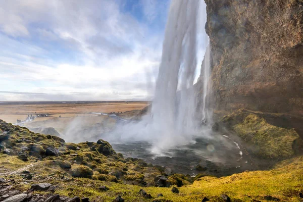 冰岛的 Seljalandsfoss 瀑布 — 图库照片