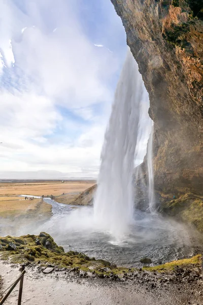 Izlandi vízesés Seljalandsfoss — Stock Fotó