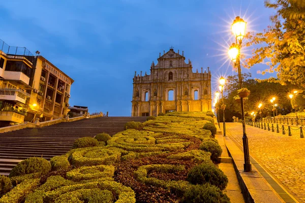 Macau ruïnes van St. Pauls — Stockfoto