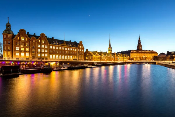 Copenhague Paisaje urbano al atardecer — Foto de Stock