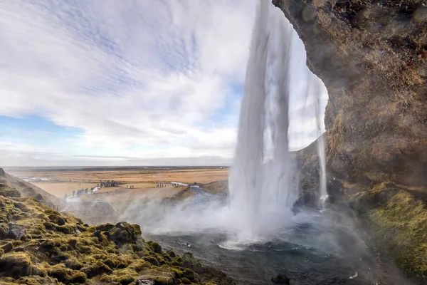 Seljalandsfoss водоспад на Ісландії — стокове фото