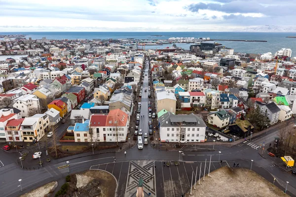冰岛首都雷克雅未克市 — 图库照片