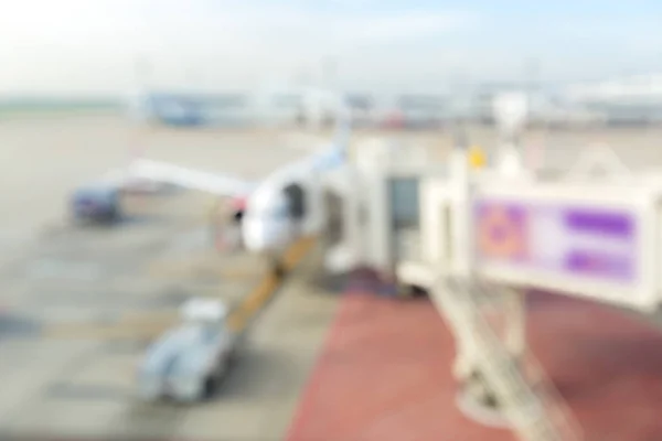 Blurred Airport jetway — Stock Photo, Image