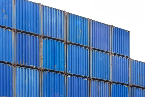 Nákladní kontejnery zásobníku — Stock fotografie
