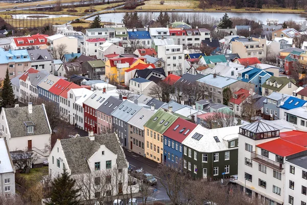 Uitzicht over de stad Reykjavik — Stockfoto