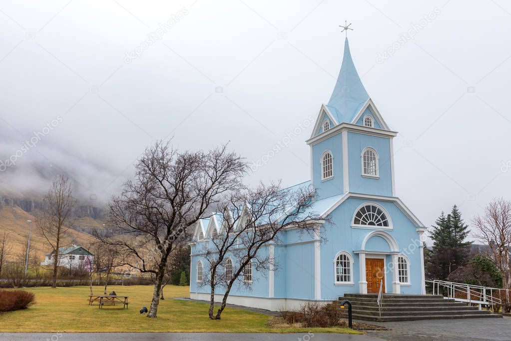 Seydisfjordur Church in Iceland 