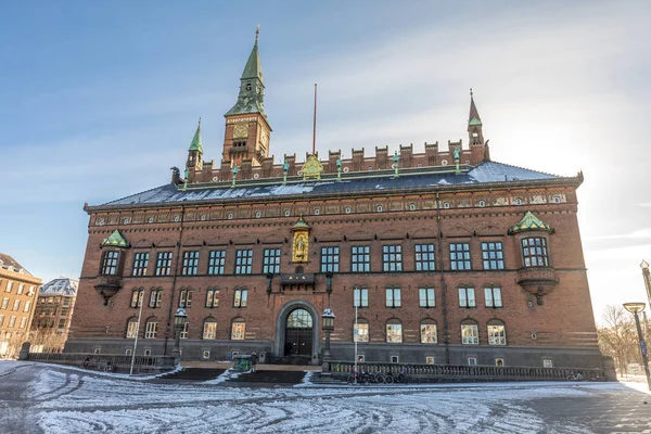 Facade of copenhagen city hall — Stock Photo, Image