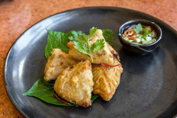 Fried taro stuff with pork — Stock Photo, Image