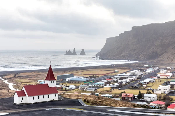 Vik i Myrdal Church in Vik village — ストック写真