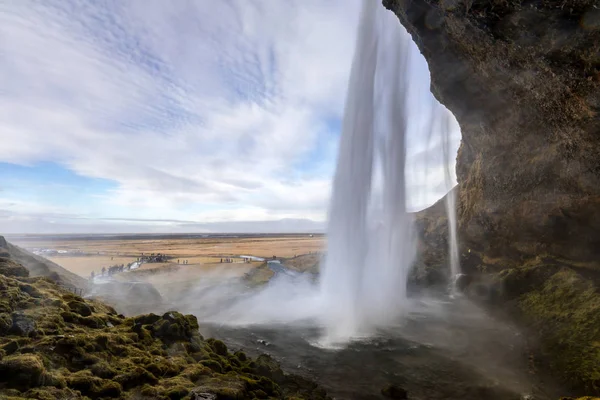 Seljalandsfoss водоспад на півдні Ісландії — стокове фото