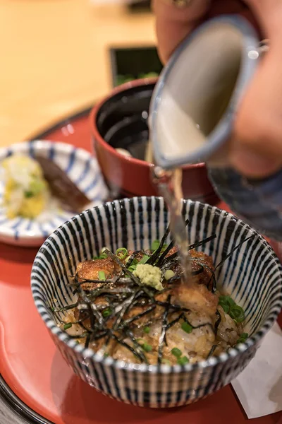 Set de arroz unadon — Foto de Stock