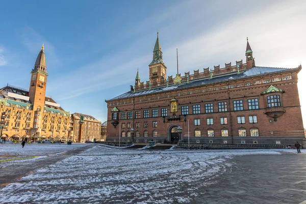 Facade of copenhagen city hall — Stock Photo, Image