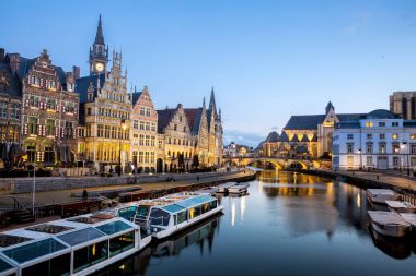 Leie river in Ghent town