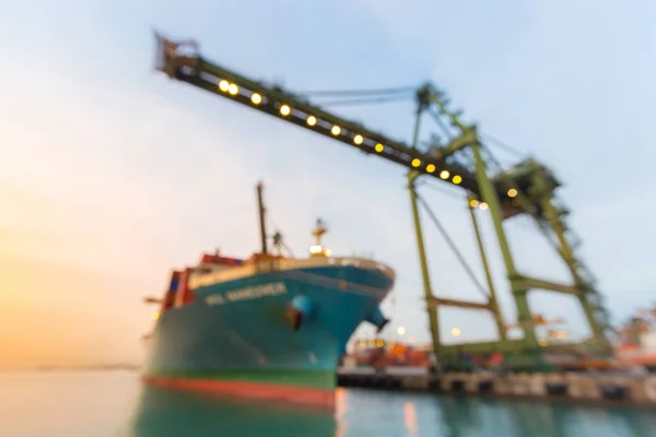 Blurred Industrial port — Stock Photo, Image