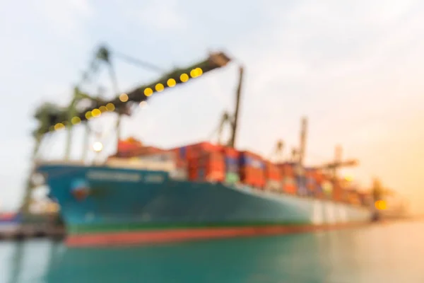 Blurred Industrial port — Stock Photo, Image