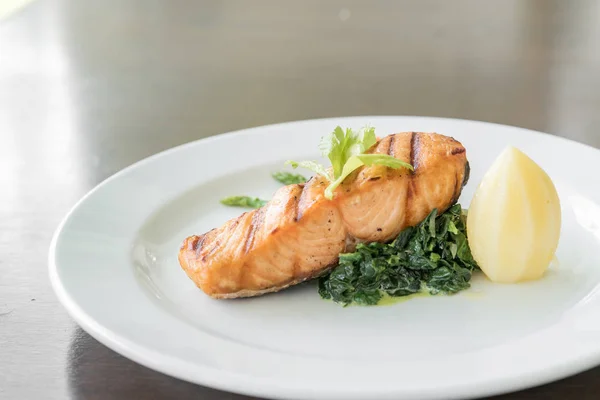 Fried Salmon Steak — Stock Photo, Image