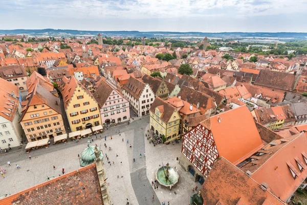 Перегляд Rothenburg оф дер Таубер — стокове фото