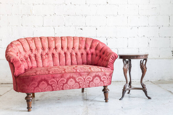 Pink classical sofa