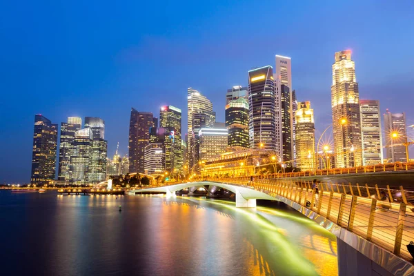 Singapore centrul orașului peisaj — Fotografie, imagine de stoc